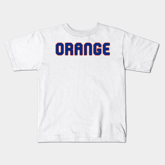 Orange and Blue Kids T-Shirt by Pretty Good Shirts